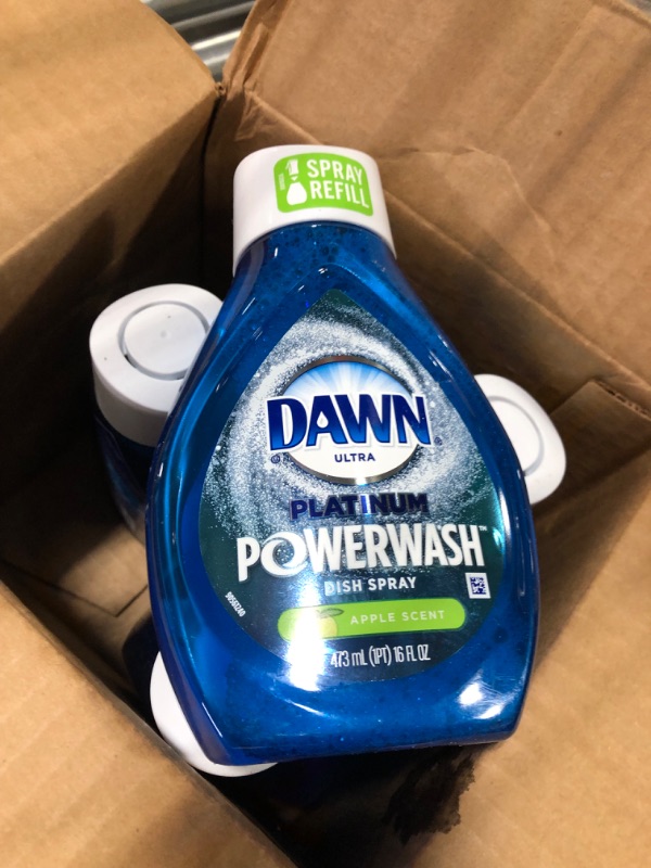 Photo 4 of Dawn Platinum Powerwash Dish Spray, Dish Soap, Apple Scent Refill, 16oz (Pack of 6) (Packaging may vary) Apple 16 Fl Oz (Pack of 6)