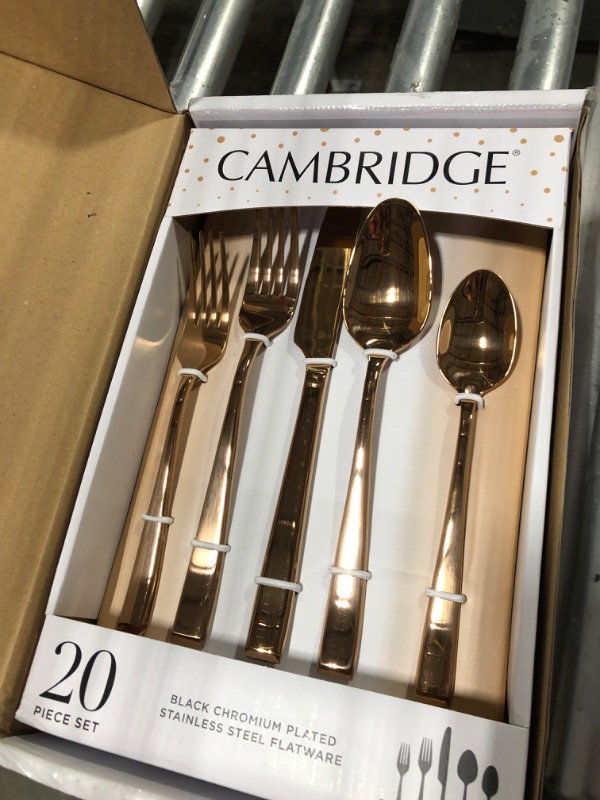 Photo 5 of 20pc Samira Copper Mirror Flatware Set - Cambridge Silversmiths