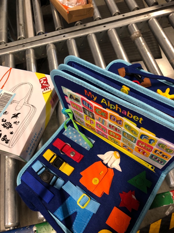 Photo 1 of Esjay Toddler Busy Board Montessori Toys for 1 2 3 4 Year Old, Sensory Board Educational Activities for Learning Fine Motor Skills, Gifts for Girls Boys, Travel Toys for Airplane Car**not exact picture* 

