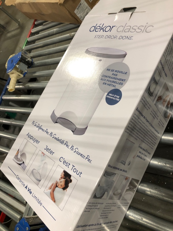 Photo 2 of Dekor Classic Hands-Free Diaper Pail | White | Easiest to Use | Just Step – Drop – Done | Doesn’t Absorb Odors | 20 Second Bag Change | Most Economical Refill System