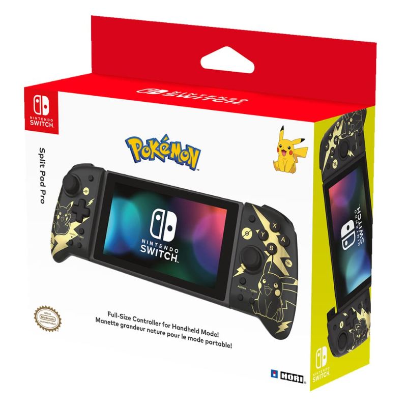 Photo 1 of Hori Nintendo Switch Split Pad Pro ( Black & Gold Pikachu) By - Officially Licensed By Nintendo and the Pokemon Company International
