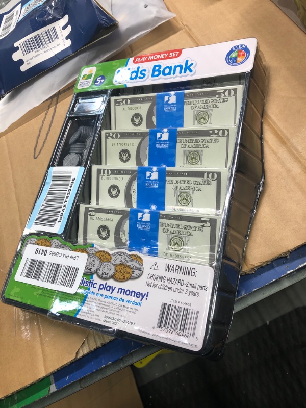 Photo 1 of The Learning Journey: Kids Bank Play Money Set - Play Money for Kids - Over $5000 in Realistic Play Money to Build Kids Counting Skills - Ages 5 and Up - Award Winning Toys