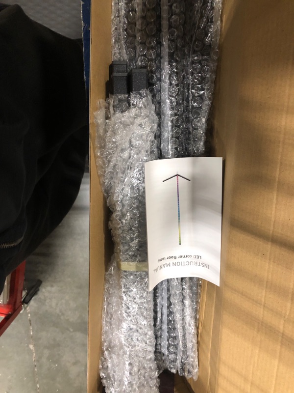 Photo 1 of Fntek 2 Pack RGB Corner Floor Lamp, 56" Color Changing Led Corner Lamp with Remote, Music Sync& Timing, Dimmable Modern Mood Lighting RGB Floor Lamp for Bedroom Living Room Gaming Room