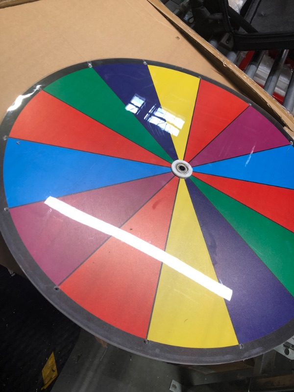 Photo 3 of 24 Inch Dual Use Spinning Prize Wheel 14 Slots Color Tabletop and Floor Roulette Wheel of Fortune, Spin The Wheel with Dry Erase Marker and Eraser Win The Fortune Spinner Game for Carnival Trade Show 24 Inch Adjustable Heavy Duty Prize Wheel