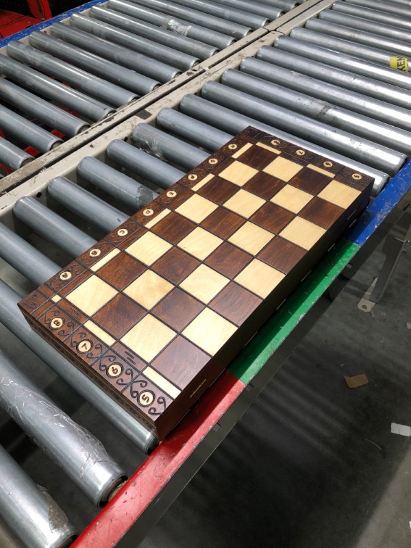 Photo 1 of Beautiful Handcrafted Wooden Chess Set with Wooden Board and Handcrafted Chess Pieces - Gift idea Products (21" (55 cm))