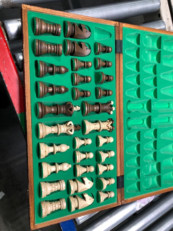 Photo 2 of Beautiful Handcrafted Wooden Chess Set with Wooden Board and Handcrafted Chess Pieces - Gift idea Products (21" (55 cm))