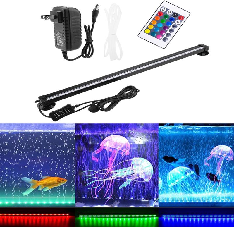 Photo 1 of ** missing remote***
HCDMRE LED Air Bubble Light Aquarium Lamp Underwater Submersible Fish Tank Light Color Changing Making Oxygen Aquarium Tools,Us Plug
