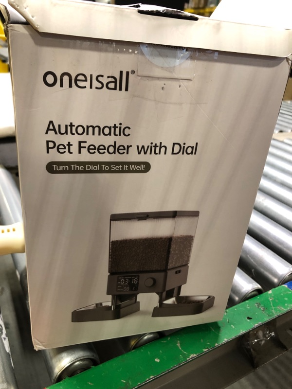 Photo 4 of oneisall Automatic Cat Feeder for 2 Cats Small Dogs, 20 Cups/5L Automatic Cat Food Dispenser for Small Pets Indoor, Timed Cat Feeder for Dry Food