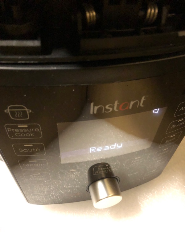 Photo 2 of **USED** ***FOR PARTS ONLY*** 
Instant Pot Duo Crisp Ultimate Lid, 13-in-1 Air Fryer and Pressure Cooker Combo, Sauté, Slow Cook, Bake, Steam, Warm, Roast, Dehydrate, Sous Vide, & Proof, App With Over 800 Recipes, 6.5 Quart 6.5QT Ultimate