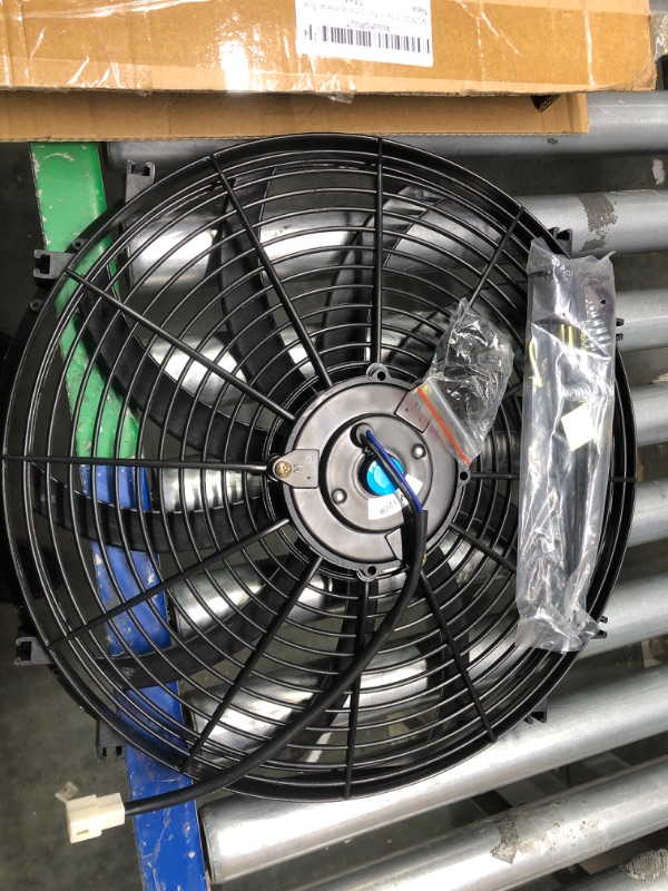 Photo 2 of BATONECO 16" Electric Radiator Cooling Fan Mounting Kit, 12V Cooling Radiator Fan with 120W 1000 CFM Slim High Performance Universal (Black) 16" Black 1
