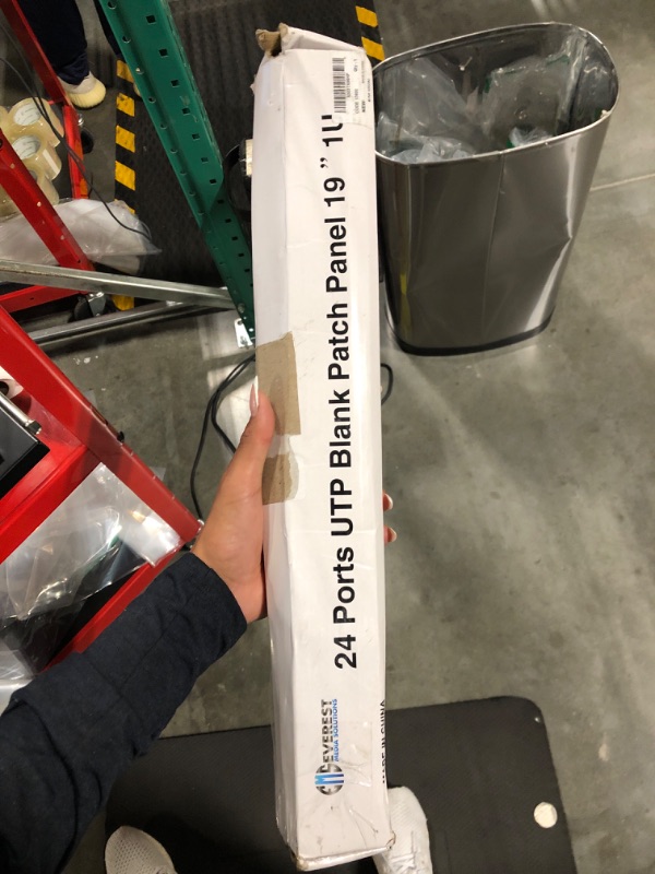 Photo 1 of EMS easyPATCH (1-Pack) - Blank 24 Port Keystone Patch Panel - Snap-in Design with Adjustable Rear Cable Management Bar - Heavy-Duty 19" 1U Rack, for CAT5e, CAT6, CAT6A, USB, HDMI