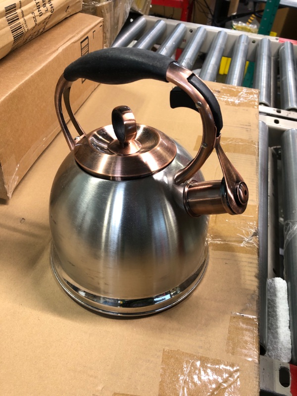 Photo 3 of ** spotting at the bottom**
Whistling Stovetop Tea Kettle Food Grade Stainless Steel, Hot Water Fast to Boil for Stove Top-3.0Q Silver-RW