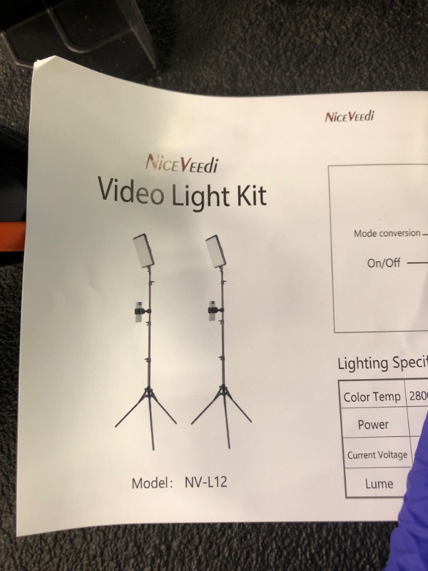 Photo 1 of 2-Pack LED Video Light Kit, NiceVeedi Studio Light, 2800-6500K Dimmable Photography Lighting Kit with Tripod Stand&Phone Holder, 73" Stream Light...

