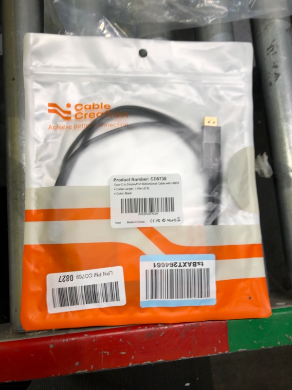 Photo 1 of CableCreation 8K Bi-Directional DisplayPort to USB C Cable 6FT [HDR, 8K@60Hz, 4K@144Hz, 2K@240Hz], DP 1.4 to USB C Cable, Compatible with Thunderbolt 3/4, MacBook Pro/Air 2020/2018, iPad Pro/Air Bidirectional 8K@60Hz Black