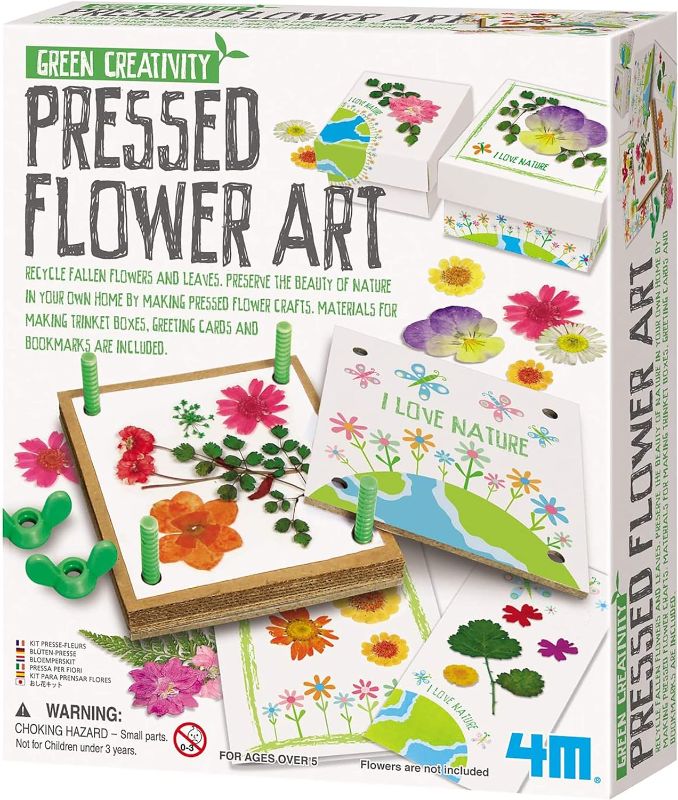 Photo 1 of 4M Green Creativity Pressed Flower Art Kit, Recycle Flowers Art & Crafts DIY Kit, For Boys & Girls Ages 5+