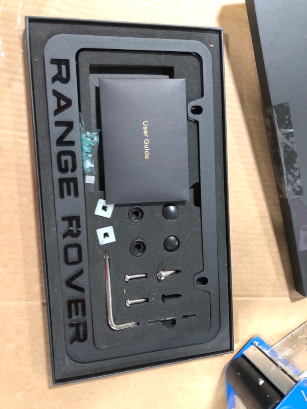 Photo 2 of Black License Plate Frame for Range Rover