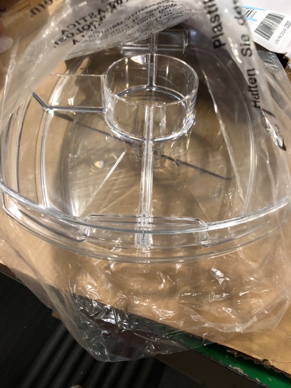 Photo 1 of ** USED** DEAYOU 4 Section Ice Serving Tray, Cold Serving Tray with Flip-Lid for Party Food, Outdoor Serving Platter Dish with Ice Cooling Tray for Appetizers, Fruits, Vegetables, Salads, Picnic, Snack