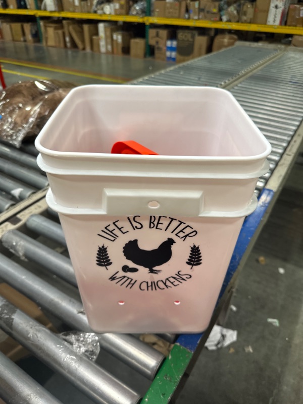 Photo 1 of ?Tgeyd Chicken Waterer - Chicken Water Feeder with 4 Water Cups - Automatic Chicken Waterer No Waste - Poultry Waterer with 2 Gallon for Chickens Ducks and Goose White