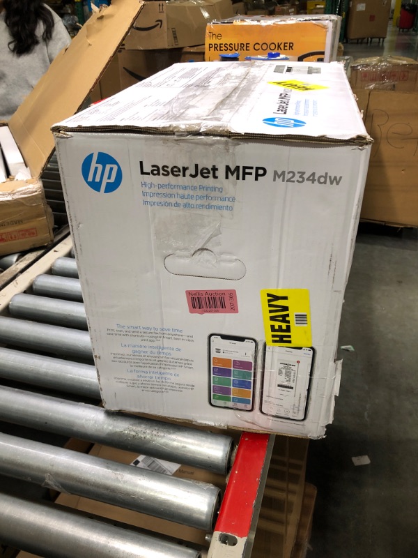 Photo 1 of HP LaserJet Enterprise M406dn Monochrome Printer with built-in Ethernet & 2-sided printing (3PZ15A), white