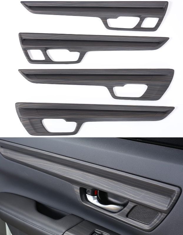 Photo 1 of For Honda CRV 2023 2024 LX, EX, Sport Hybrid Interior Door Panels Protetive Cover, Wood Grain Door Handle Trims for Honda CR-V, Luxury Upgrate Trims, NOT for EX-L Sport Touring Hybrid- Wood