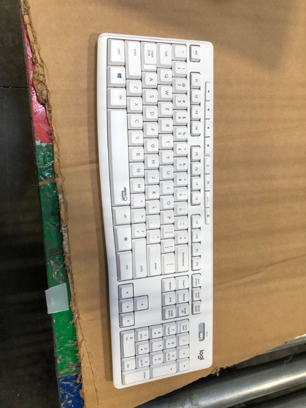 Photo 2 of Logitech MK295 Wireless Mouse & Keyboard Combo with SilentTouch Technology, Full Numpad, Advanced Optical Tracking, Lag-Free Wireless, 90% Less Noise - Off White