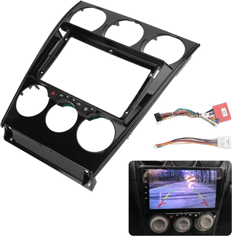 Photo 1 of Car Stereo Radio Fascia, 2DIN Dashboard Navigation Trim Sturdy ABS Replacement for Mazda 6 2004 to 2016 9in