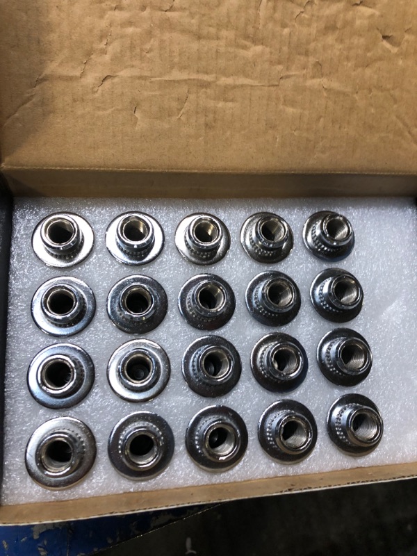 Photo 2 of 20PCS 12x1.25 Silver Lug Nuts, M12x1.25 OEM Mag Washer Style Factory Wheel Lug Nuts 1.46" Tall 13/16'' (21mm) Hex, for EX35 EX37 FX35 FX37 for 370Z Maxima Pathfinder 20 PCS 12x1.25 Silver