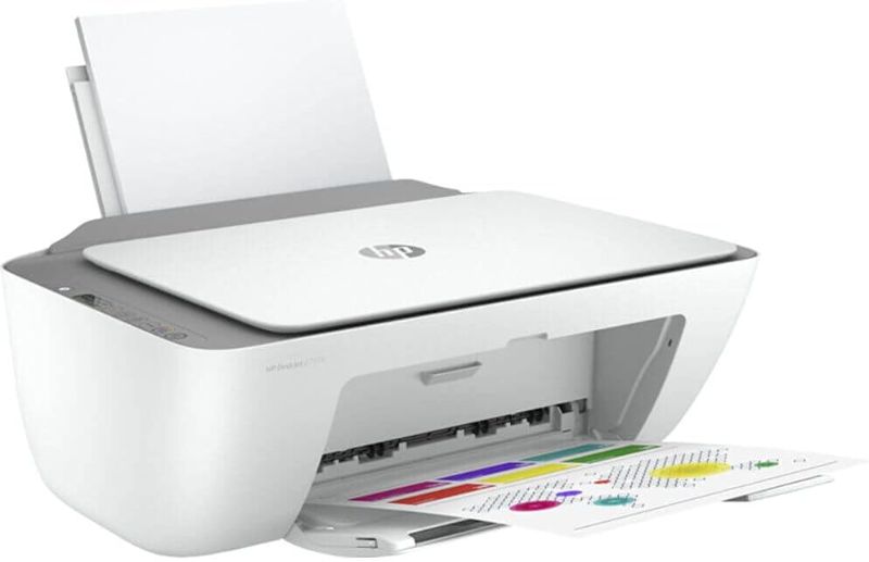 Photo 1 of HP DeskJet 2755e Wireless Color inkjet-printer, Print, scan, copy, Easy setup, Mobile printing, Best-for home, Instant Ink with HP+,white