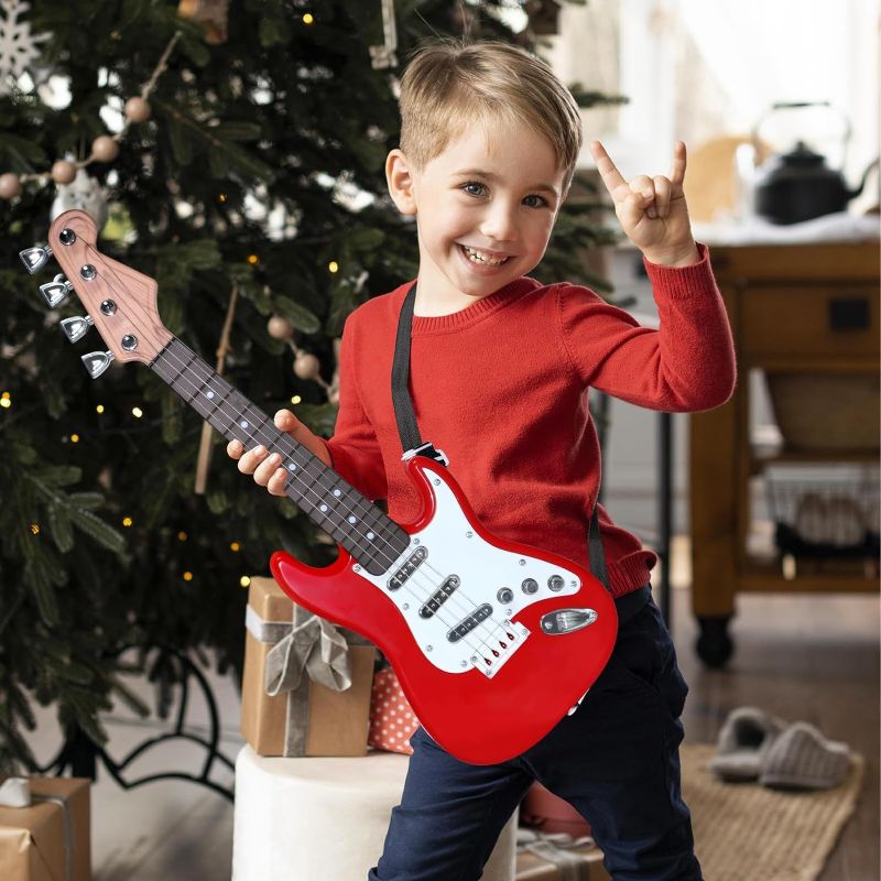 Photo 4 of 25 Inch Guitar Toy for Kids, 6 Strings Electric Guitar Musical Instruments for Children,Multifunctional Portable Electronic Instrument