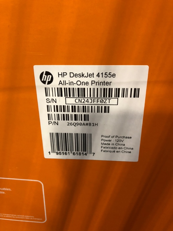 Photo 1 of HP DeskJet 4155e Wireless Color All-in-One Printer & 67XL Tri-Color High-Yield Ink Cartridge | 3YM58AN & 67XL Black High-Yield Ink Cartridge | 3YM57AN Printer + Tri-color Ink + Black Ink