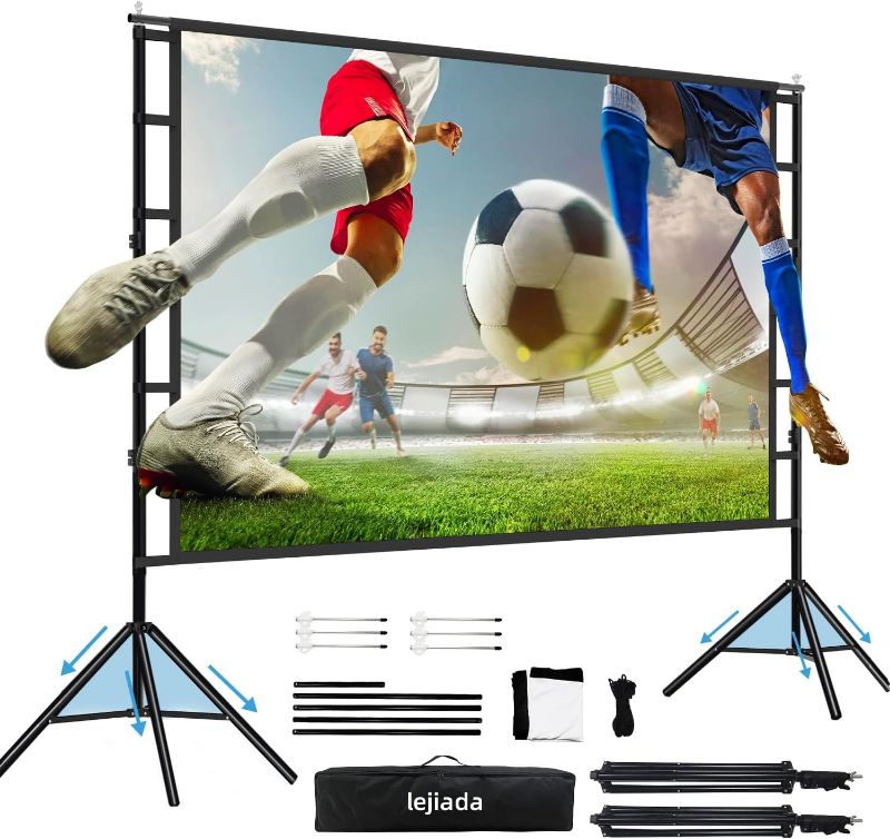 Photo 1 of ***not exact***
12-Foot Projector Screen and Stand,150 inch Large Indoor Movie Projection Screen 16: 9 Wrinkle-Free Design Ideal foOutdoor Yard Movie Night and Outdoor Camping, Conference, Office,Presentations
