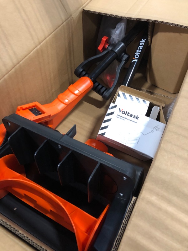 Photo 3 of **No Battery**VOLTASK Cordless Snow Shovel, 20V | 12-Inch | 4-Ah Cordless Snow Blower, Battery Snow Blower with Directional Plate & Adjustable Front Handle (4-Ah Battery & Quick Charger Included), SS-20B