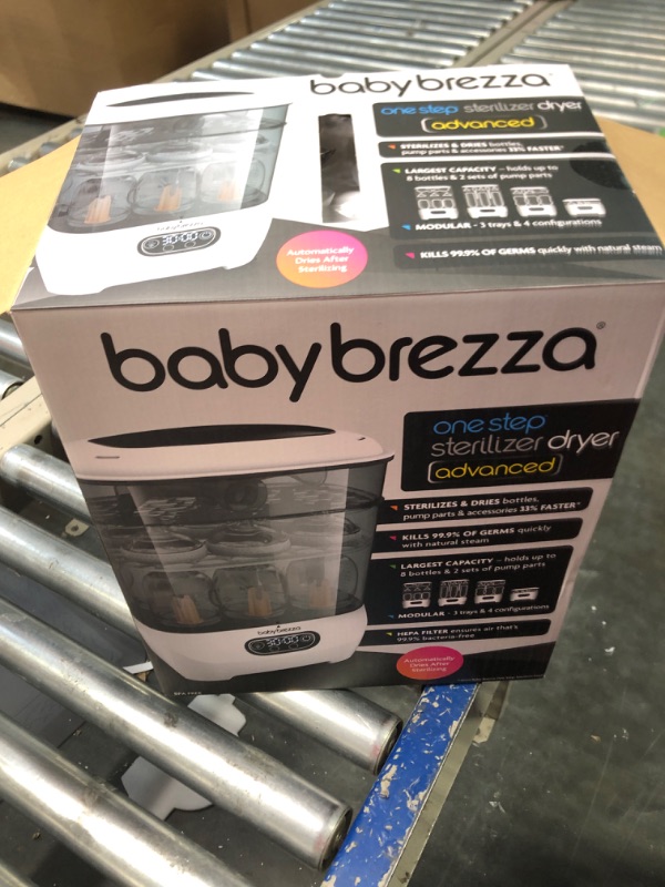 Photo 2 of Baby Brezza Bottle Sterilizer and Dryer Advanced – HEPA Filter And Steam Sterilization – Dries 33 Percent Faster Then Original - Universal Fit up to 8 Baby Bottles And 2 Sets of Pump Parts (Any Brand) Sterilizer-Dryer Advanced