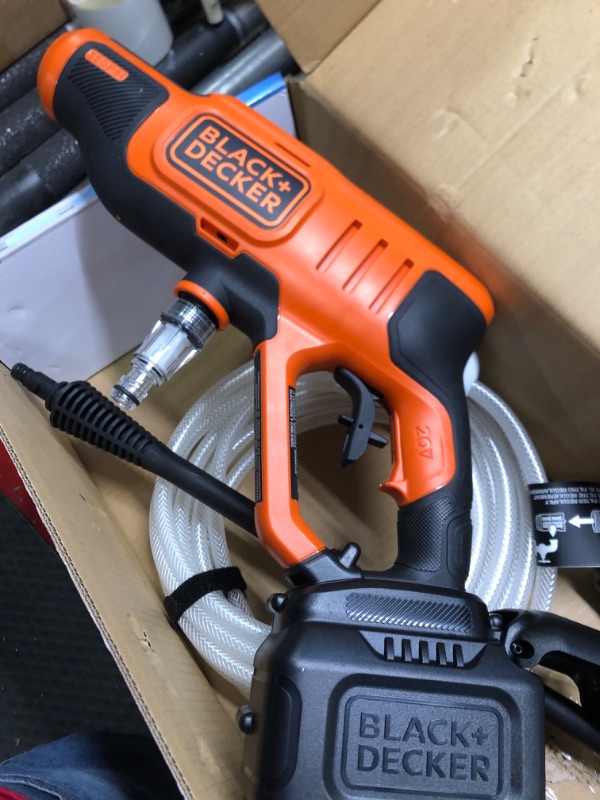 Photo 3 of ** MISSING CHARGER ** Black & Decker BCPW350C1 20V MAX Lithium-Ion 350 PSI Cordless Power Cleaner Kit (1.5 Ah)

