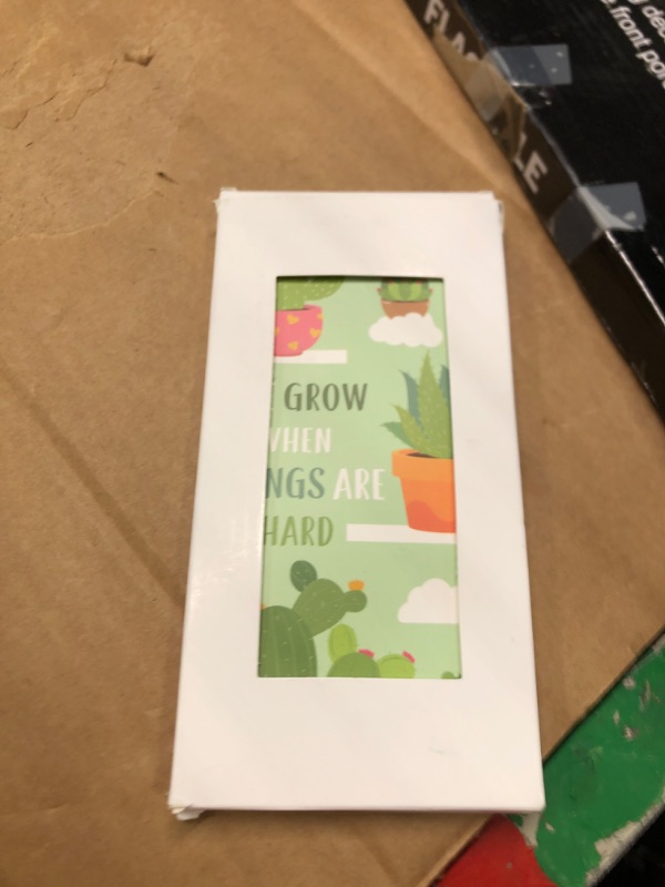 Photo 2 of Xqumoi We Grow When Things are Hard Sticky Notes Set, 550 Sheets, Cute Cactus Shaped Self-Stick Notes Pads Plant Divider Tabs Bundle Writing Memo Pads Page Marker School Office Supplies Small Gift