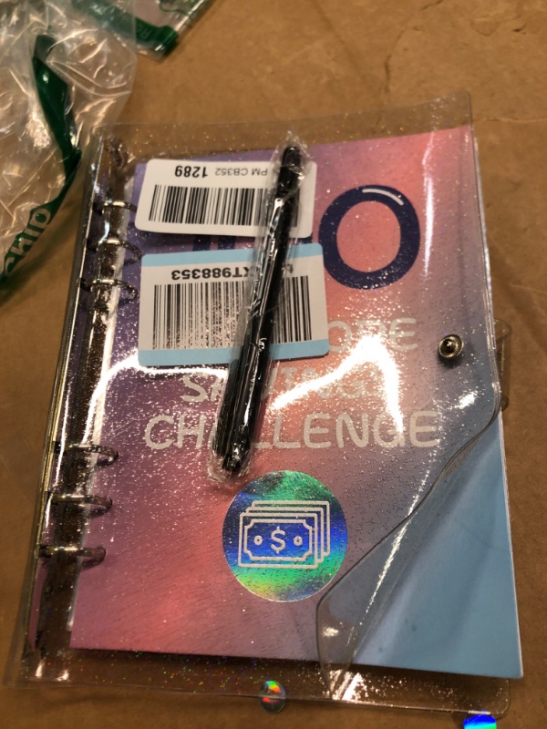 Photo 2 of 100 Envelopes Money Saving Challenge, 2023 New & Shiny 100 Envelope Challenge Binder, Easy and Funny Way to Save $5,050 Budget Planner, 100-Day Envelope Challenge Kit Money Saving Binder Pink