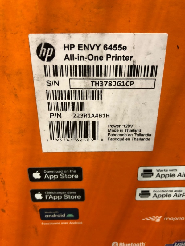 Photo 3 of HP ENVY 6455e Wireless Color All-in-One Printer with 6 Months Free Ink with HP+ (223R1A), white New