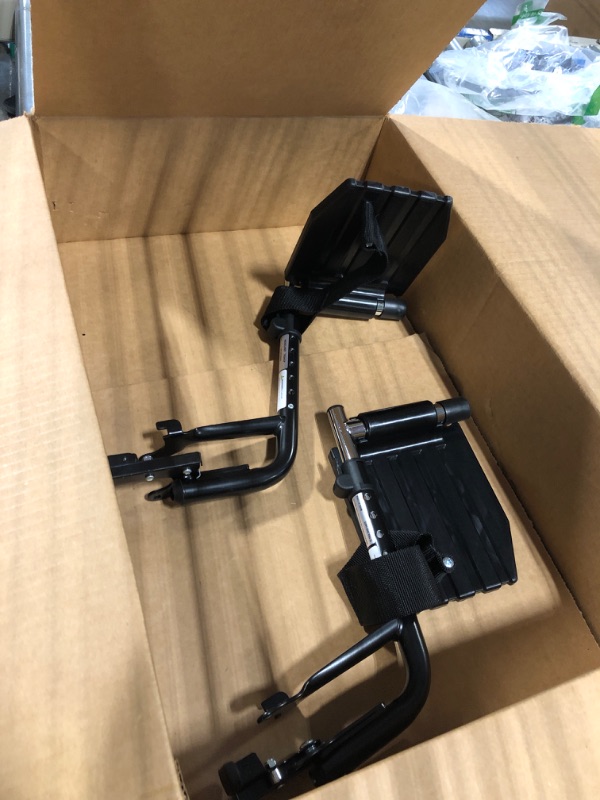Photo 1 of ***NOT EXACT***
Wheelchair Swingaway Legrest Footplates & Heel Loops (Pair) (Blackp)