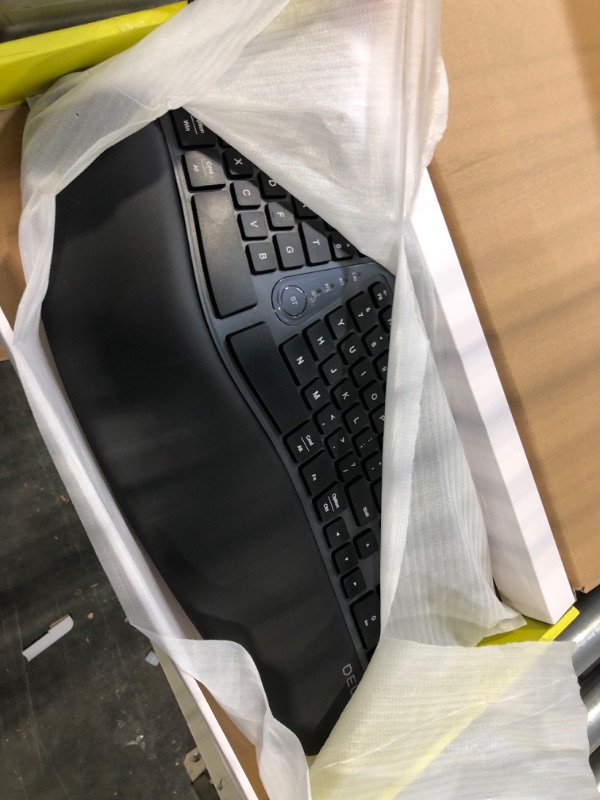 Photo 3 of ***not exact***
DeLUX Upgraded Ergonomic Wireless Ergo Split Keyboard with Backlit, 2.4G and Bluetooth, Scissor Switch and Palm Rest for Natural Typing, Compatible with Windows and Mac OS (GM902Pro-Black)
