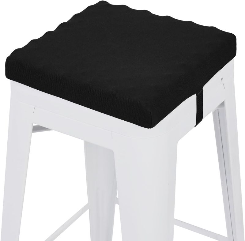Photo 1 of ***NOT EXACT***
baibu Non Slip Stool Cushion Square, Soft Bar Stool Cushion with Ties Square Seat Cushion for Stackable Kitchen Stools - One Pad Only, Black 
