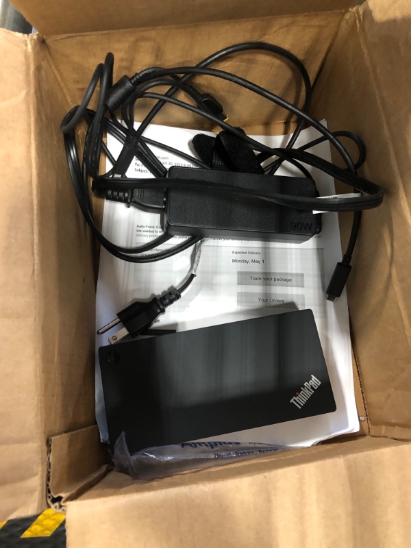 Photo 2 of Lenovo ThinkPad USB Type-C Dock Gen 2 with 4K (40AY0090US) + ZoomSpeed HDMI Cable (with Ethernet) + ZoomSpeed DisplayPort Cable + Starter Bundle