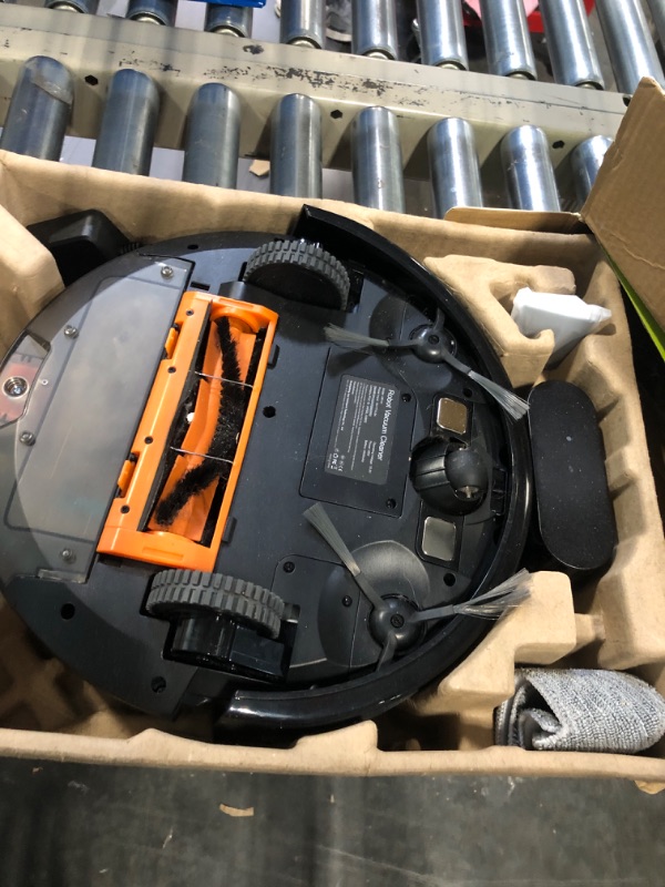 Photo 3 of ***SOLD FOR PARTS ONLY***
Robot Vacuum and Mop Combo, 3 in 1 Mopping Robotic Vacuum with Schedule, App/Bluetooth/Alexa, 1600Pa Max Suction, Self-Charging Robot Vacuum Cleaner, Slim, Ideal for Hard Floor, Pet Hair, Carpet