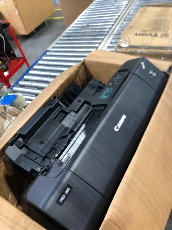 Photo 3 of ******NON FUNCTIONAL//SOLD AS PARTS******
Canon imagePROGRAF PRO-300 Wireless Color Wide-Format Printer, Prints up to 13"X 19", 3.0" LCD Screen with Profession Print & Layout Software and Mobile Device Printing, Black, One Size

