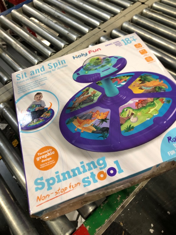 Photo 2 of Dinosaur Sit and Spin Toys for Toddlers 2-4 with Flash Light and Music, 360° Spinning Seat Toy for Toddlers 1-3
