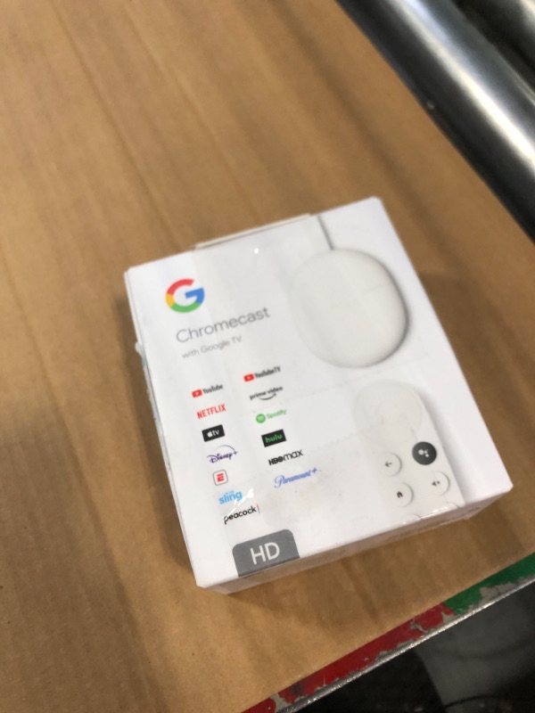 Photo 2 of Chromecast with Google TV (HD) - Streaming Stick Entertainment on Your TV with Voice Search - Watch Movies, Shows, and Live TV in 1080p HD - Snow