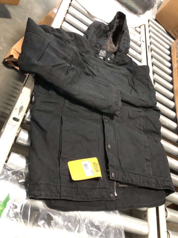 Photo 3 of Carhartt Men's Relaxed Fit Washed Duck Sherpa-Lined Utility Jacket Medium Black