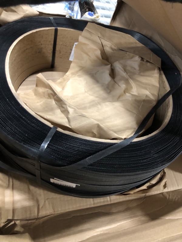 Photo 1 of 1/2" x 9000’ Hand Grade Polypropylene (PP) Strapping Roll of 16” x 6” Core Size, 250 lbs Break Strength - Lightweight and Affordable Poly Banding - Elastic and Flexible Packing Straps