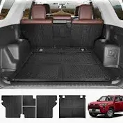 Photo 1 of Dattumar Cargo Mat Compatible with 2010-2023 Toyota 4 Runner 7 Seat Cargo Liner Trunk Mat TPE Back Seat Cover Protector 2022 4Runner Accessories (Fit 7 seat,Trunk Mat+2nd & 3rd Row Backrest Mats) Fit 7 seat Trunk Mat+2nd&3rd Row Backrest Mats