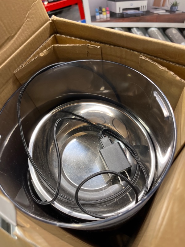 Photo 1 of Molypet Automatic Cat Feeders for 2 Cats - 6L Cat Food Dispenser with Double Bowls, Programmable Timed Cat Feeder up to 6 Meals per Day with 10S Voice Recorder, Support Dual Power Supply Black