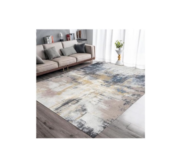 Photo 1 of 

OMERAI Washable Rug 8'x10' Abstract Machine Washable Rugs Ultra-Thin Area Rugs for Living Room Non Slip Stain Resistant Modern Large Carpet for Bedroom Dining Room Office Kitchen Rug Washable (Grey)
 
